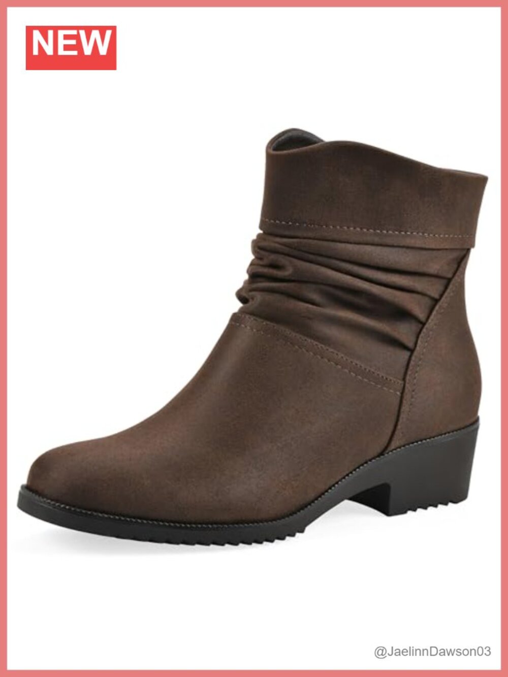 Women's Cushioned Ankle Booties Ruched Detail Zip Closure Textile